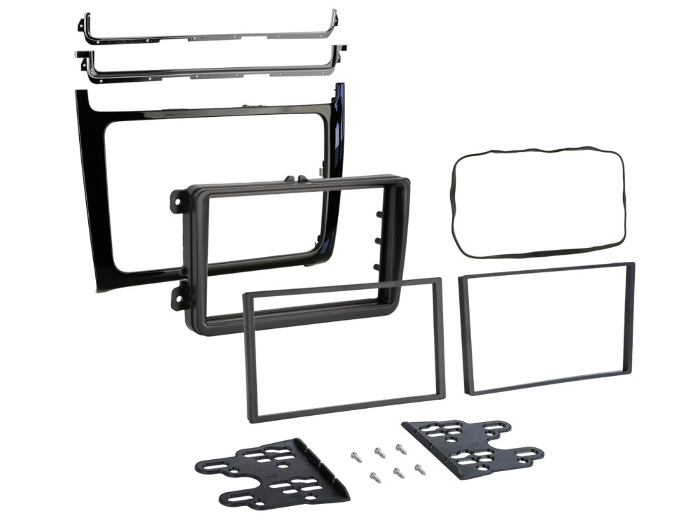 Monteringsramme 2-DIN VW Polo 2014-2017, piano sort
