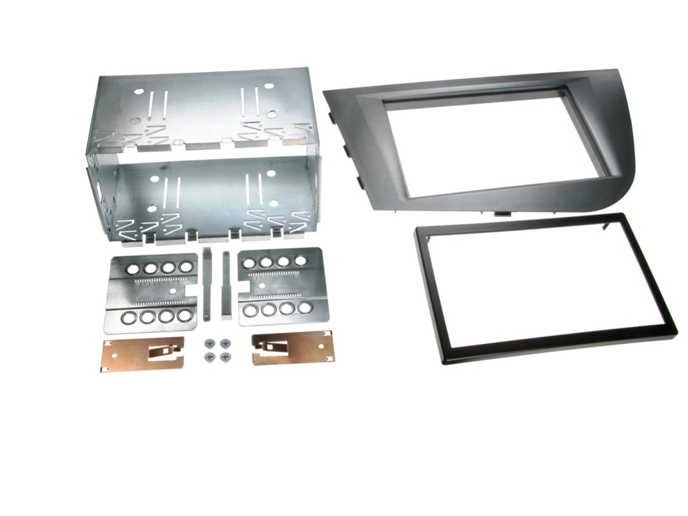 Monteringsramme 2-DIN Seat Leon 2005, antracit