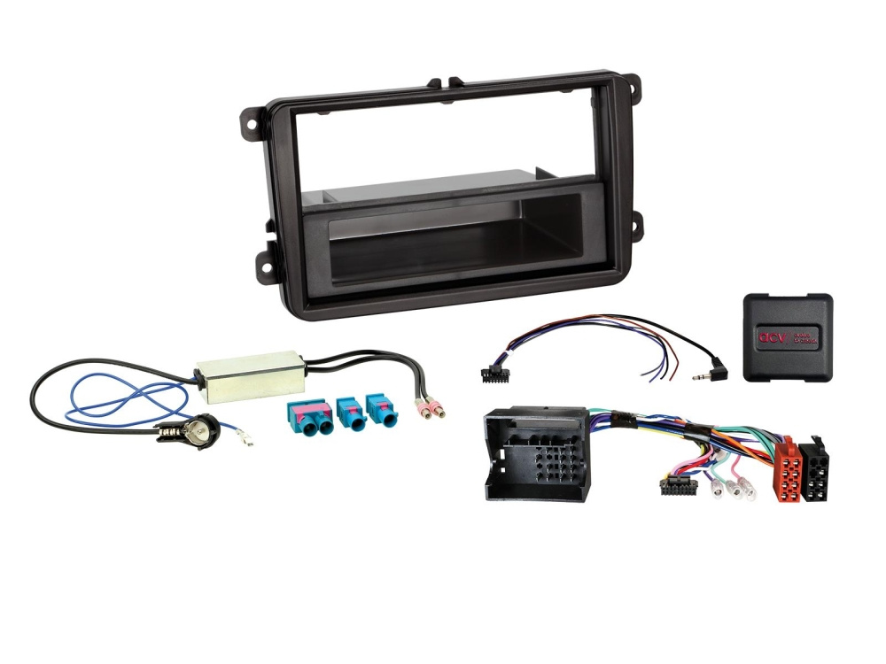 1/2-DIN Installationssæt med opbevaringsrum Seat/Skoda/VW