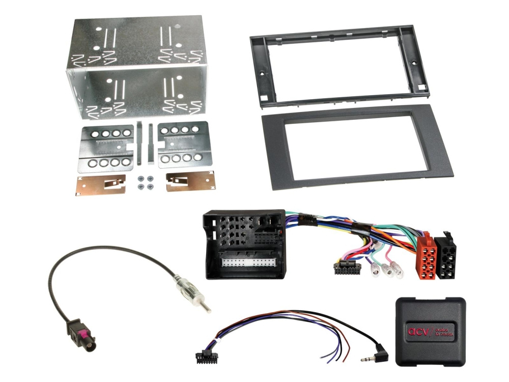 2-DIN Kit Ford sort SWC/CAN Bus/antenne Fakra
