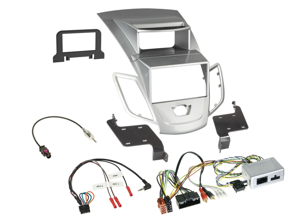 2-DIN Kit Ford Fiesta 06/2010-09/2012 sølv