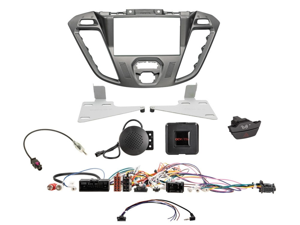2-DIN Monteringsramme Ford Custom 2012-2016, phoenix silver