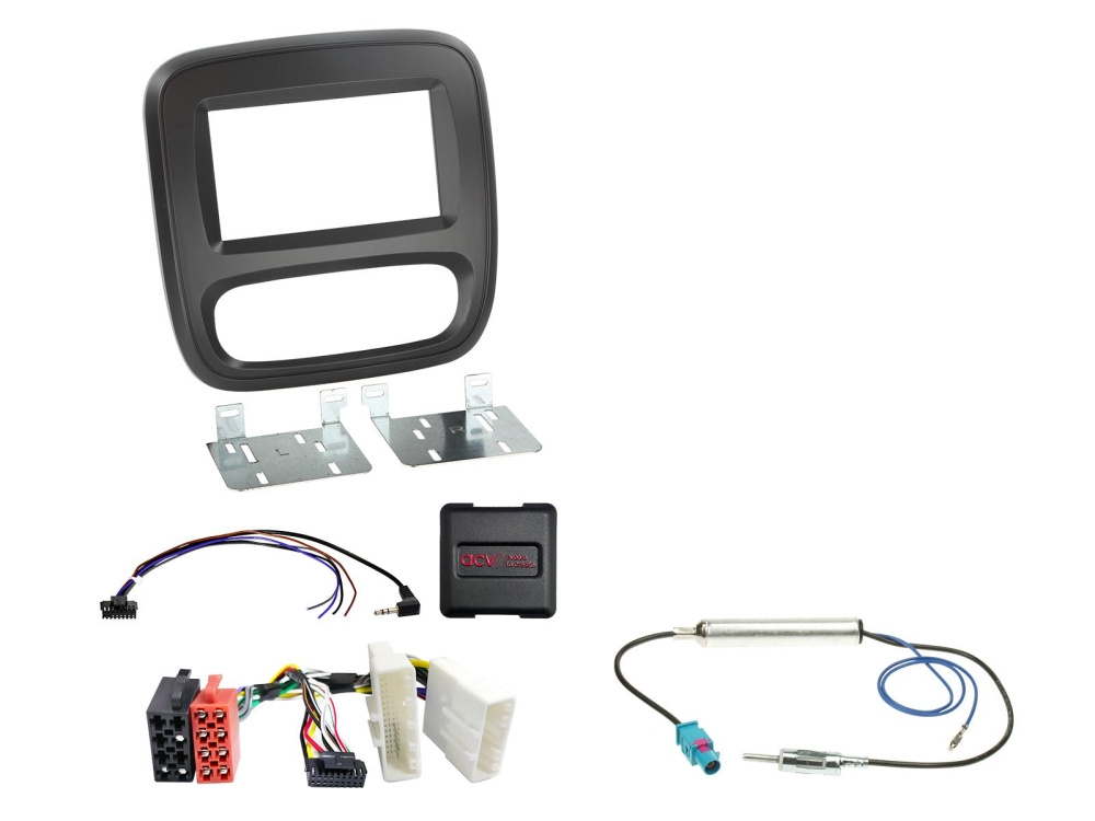 Monteringsramme 2-DIN Fiat/Nissan/Opel/Renault