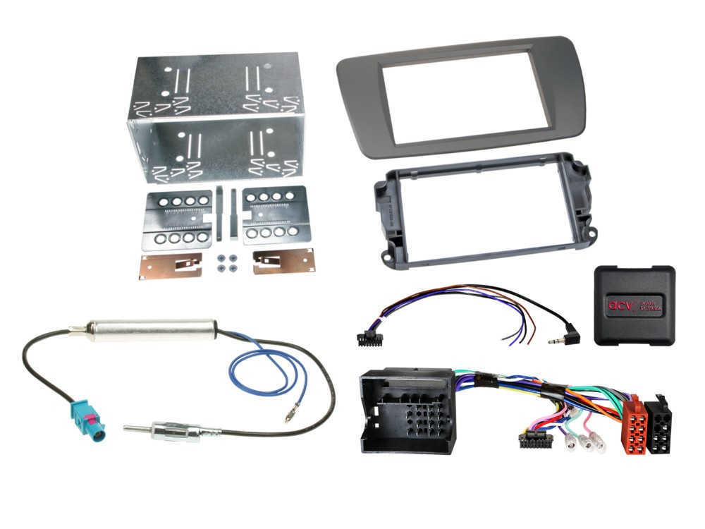 ACV Installationssæt 2-DIN Seat Ibiza 2008-2015, conomera grå