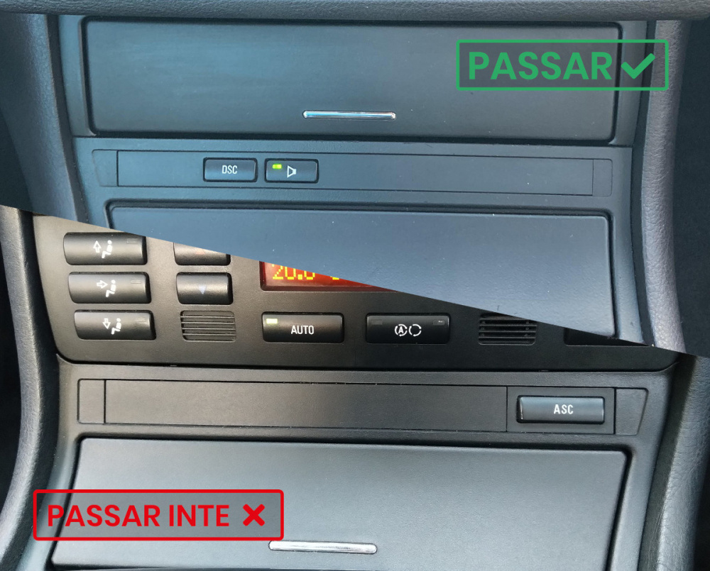 Omplaceringskit för klimatkontroller (sammansatta knappar), BMW E46