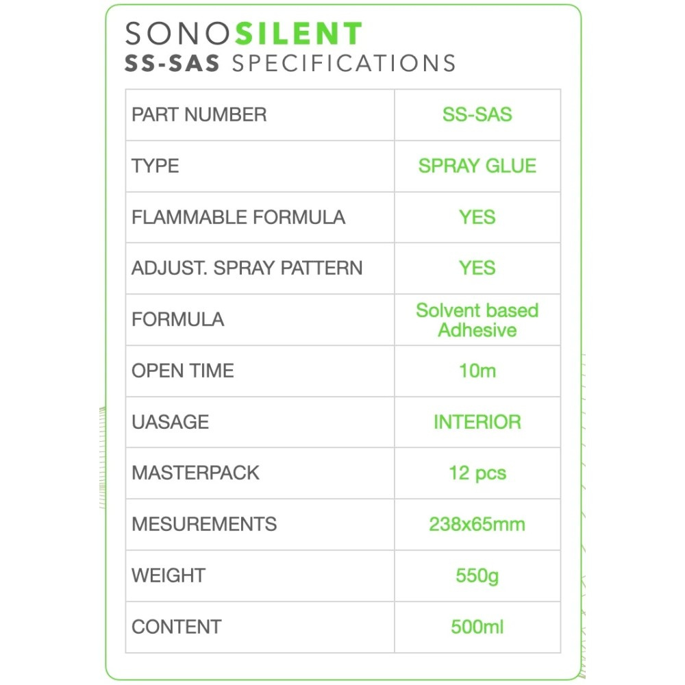 SONO Silent SS-SAS spraylim, 500 ml