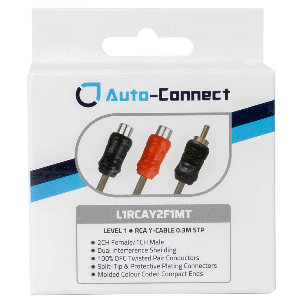 Auto-Connect snoet Y-splitter lavt niveau 2 hun-1 han, Niveau 1