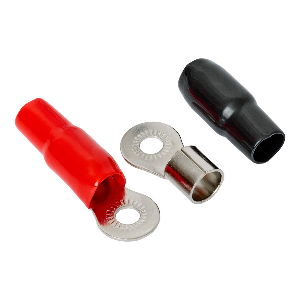 Auto-Connect rød og sort ringkabelsko M8, 53 mm²