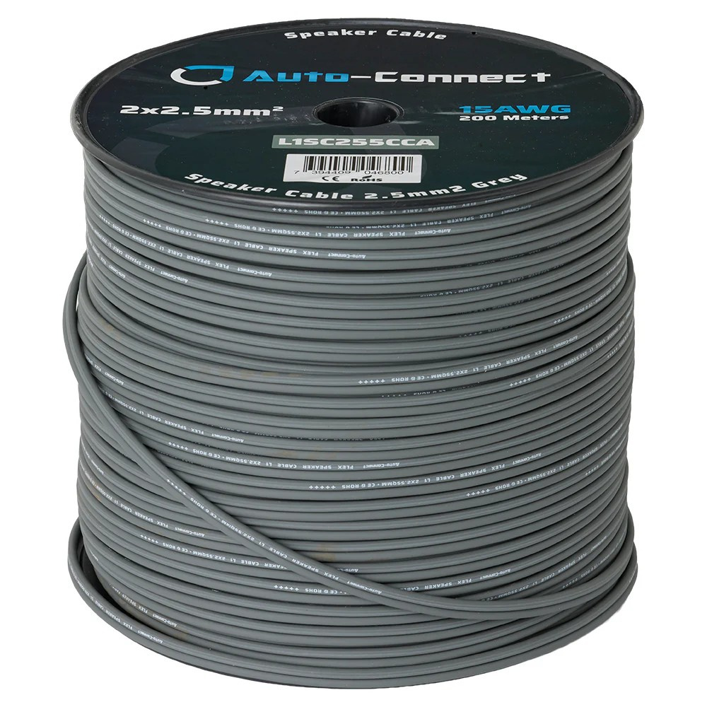 Auto-Connect CCA-højttalerkabel 2x2,5 mm², løbende meter