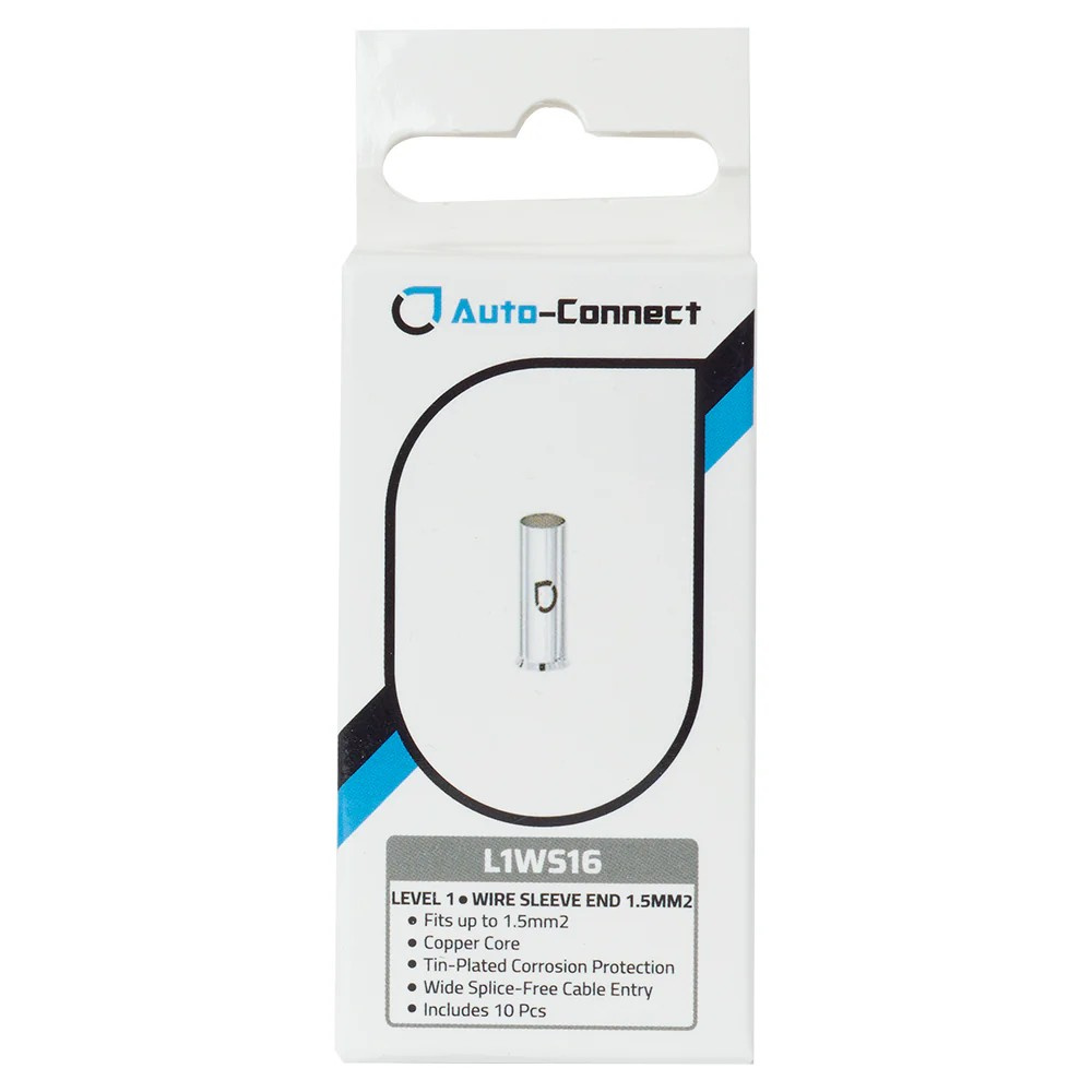 Auto-Connect L1WS16 10-pak kabelhylstre, 1,5 mm²-kabel