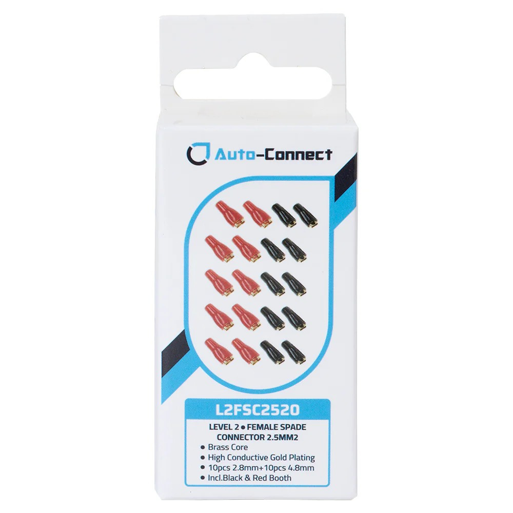 Auto-Connect Fladstikhylstre 2,5 mm², 20-pak