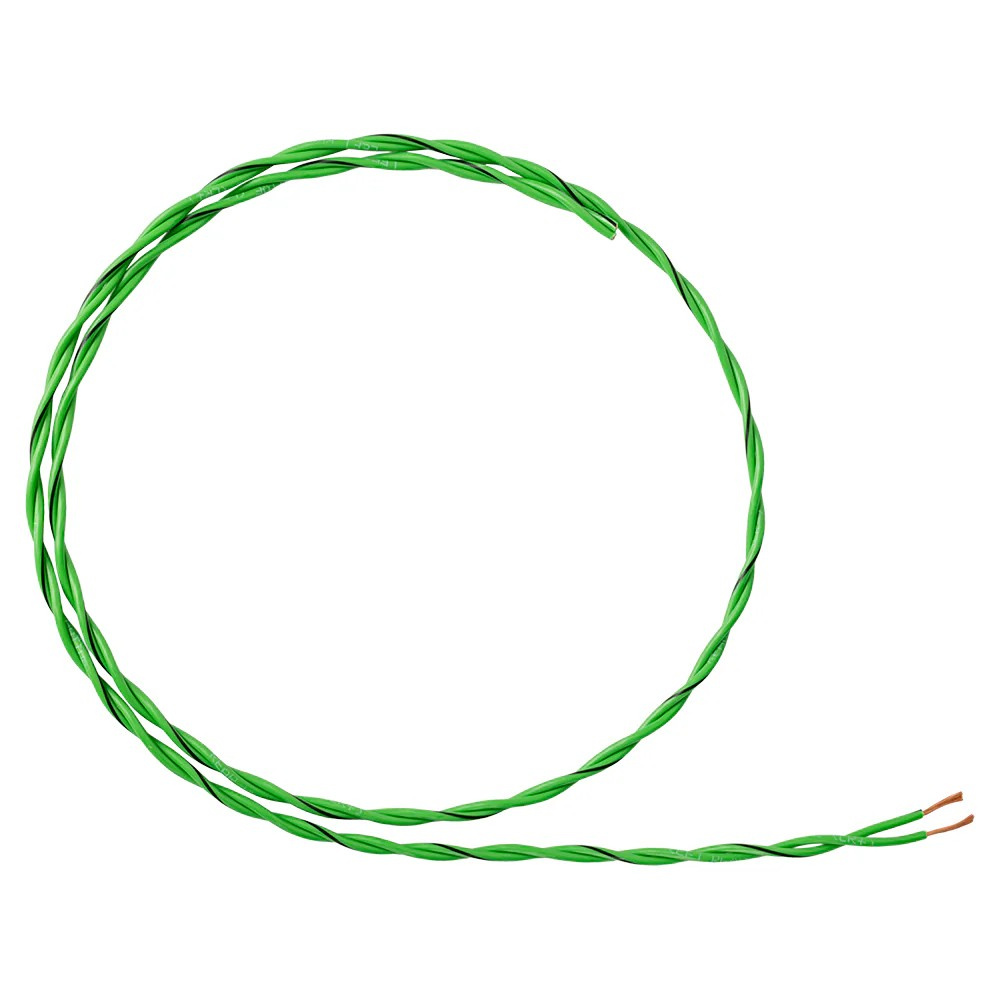 Auto-Connect snoet højttalerkabel 2x0.8mm² grøn, pris per meter