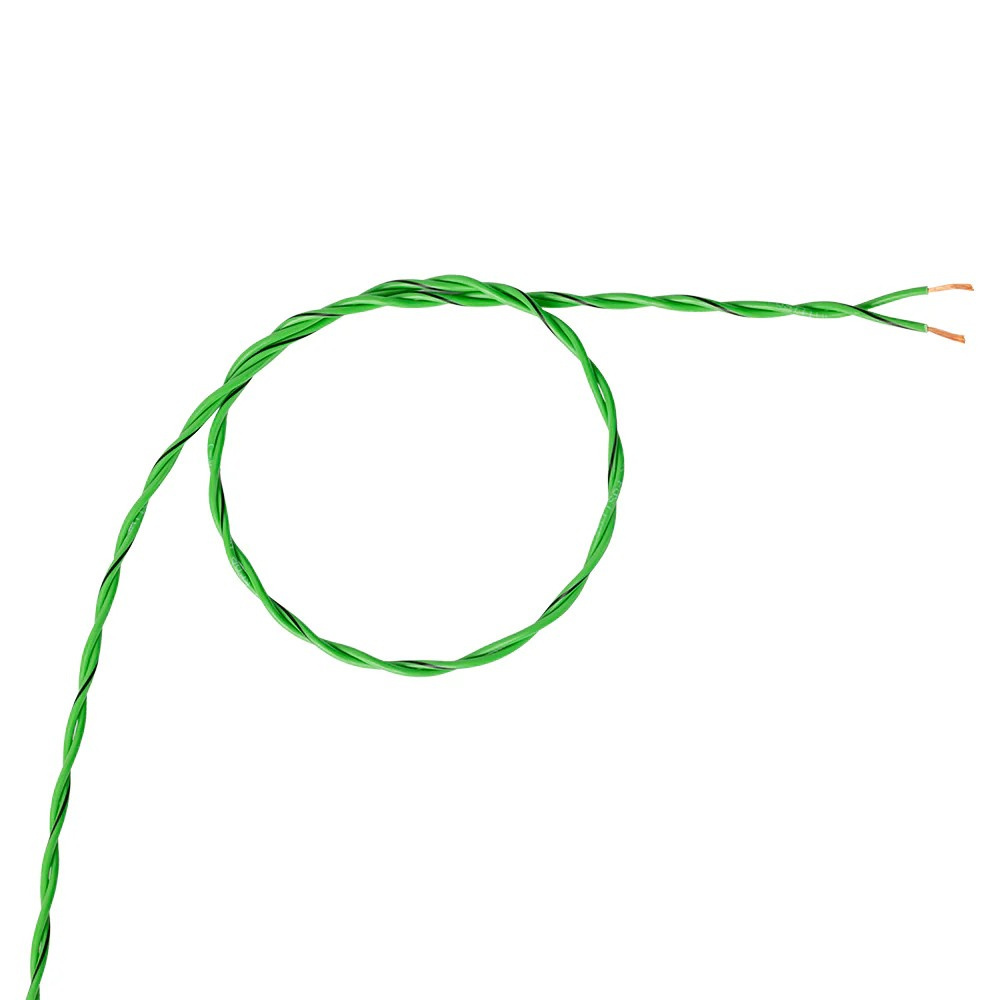 Auto-Connect snoet højttalerkabel 2x0.8mm² grøn, pris per meter