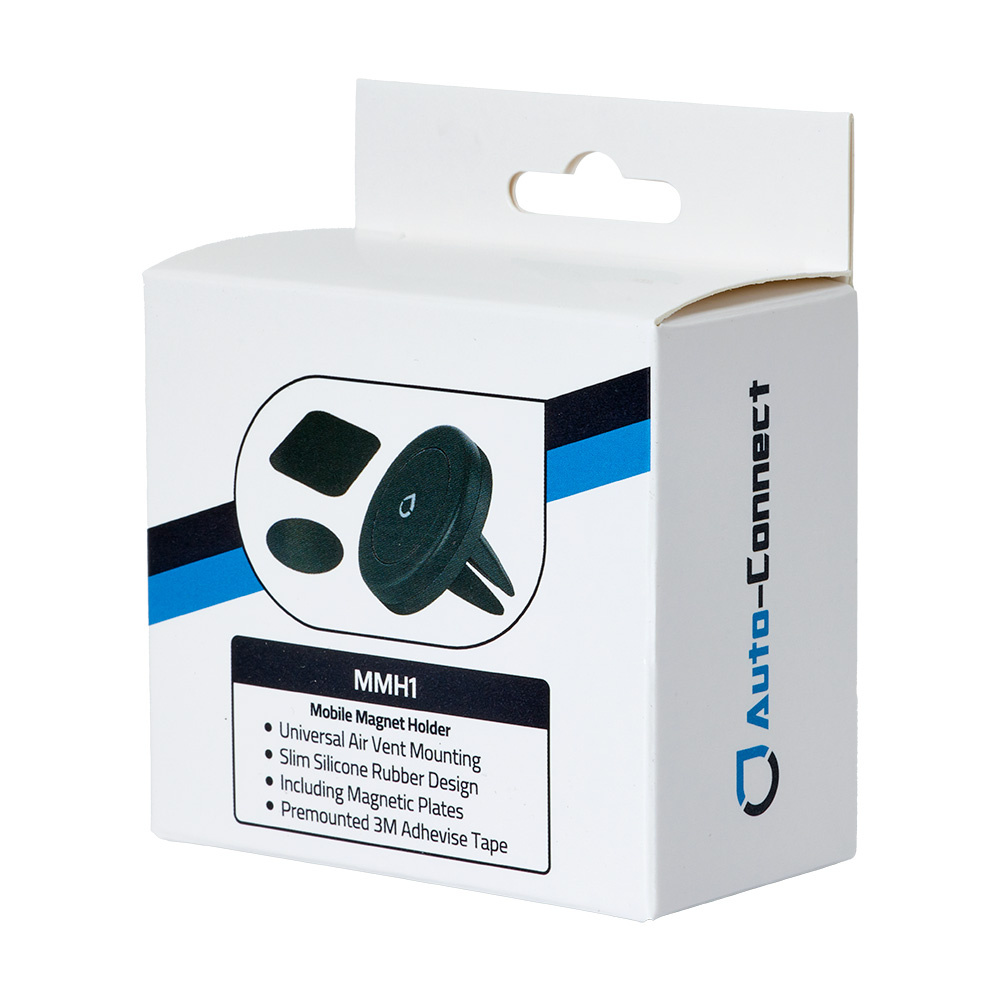 Auto-Connect magnetisk mobilholder, monteres i luftventil