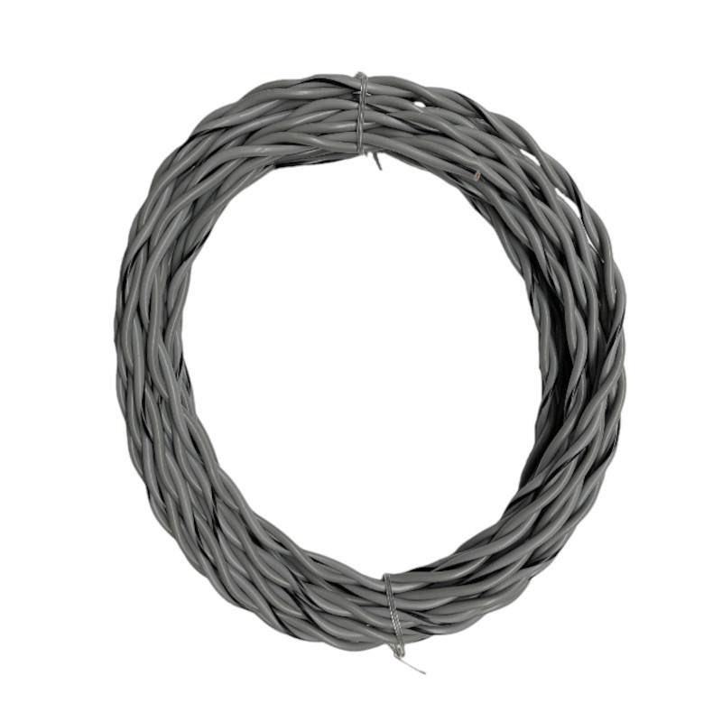 Auto-Connect tvundet højttalerkabel 2x1.0mm² grå, løbende meter