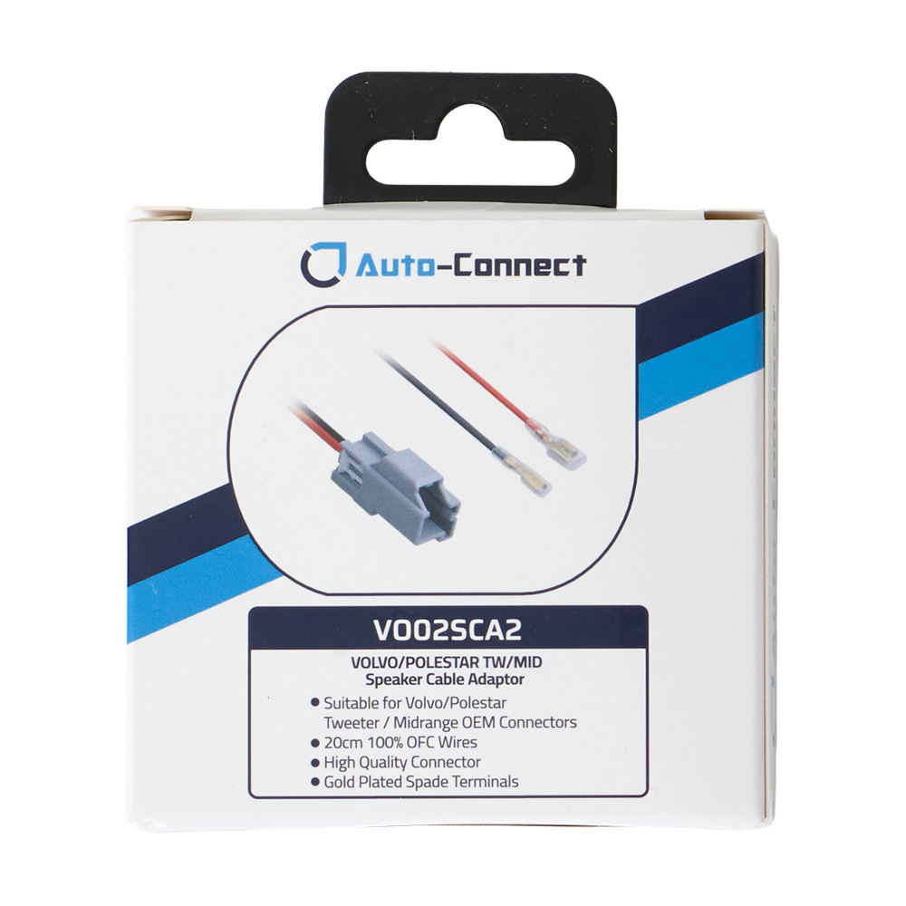 Auto-Connect højttalerstik til mellemtone/diskant Volvo/Polestar, par