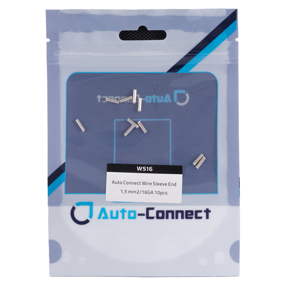 Auto-Connect 10-pak kabelhylser, 1.5mm²-kabel