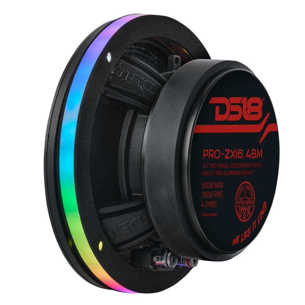 DS18 DLRING6, 6,5-tommers digital RGB LED-ring til højttalere/baser