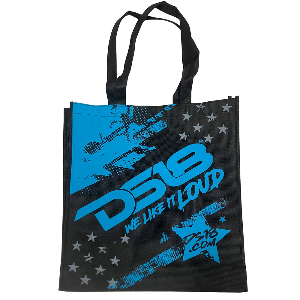 DS18 stofpose, lyserød/blå/grøn