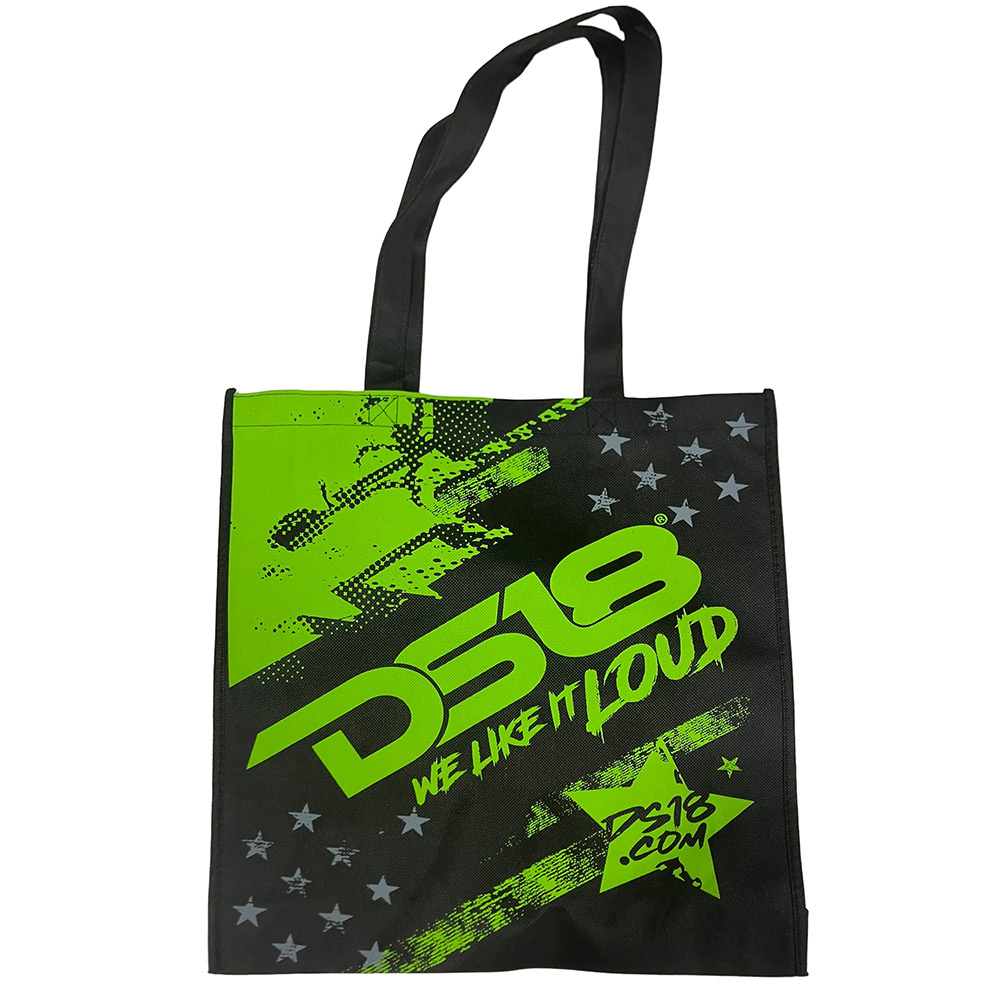 DS18 stofpose, lyserød/blå/grøn