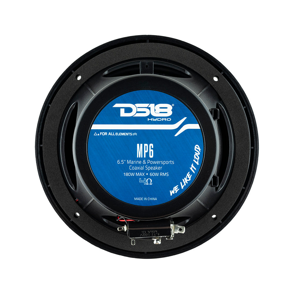 DS18 MP6/BK, sorte 6.5 tommer marinehøjttalere, par