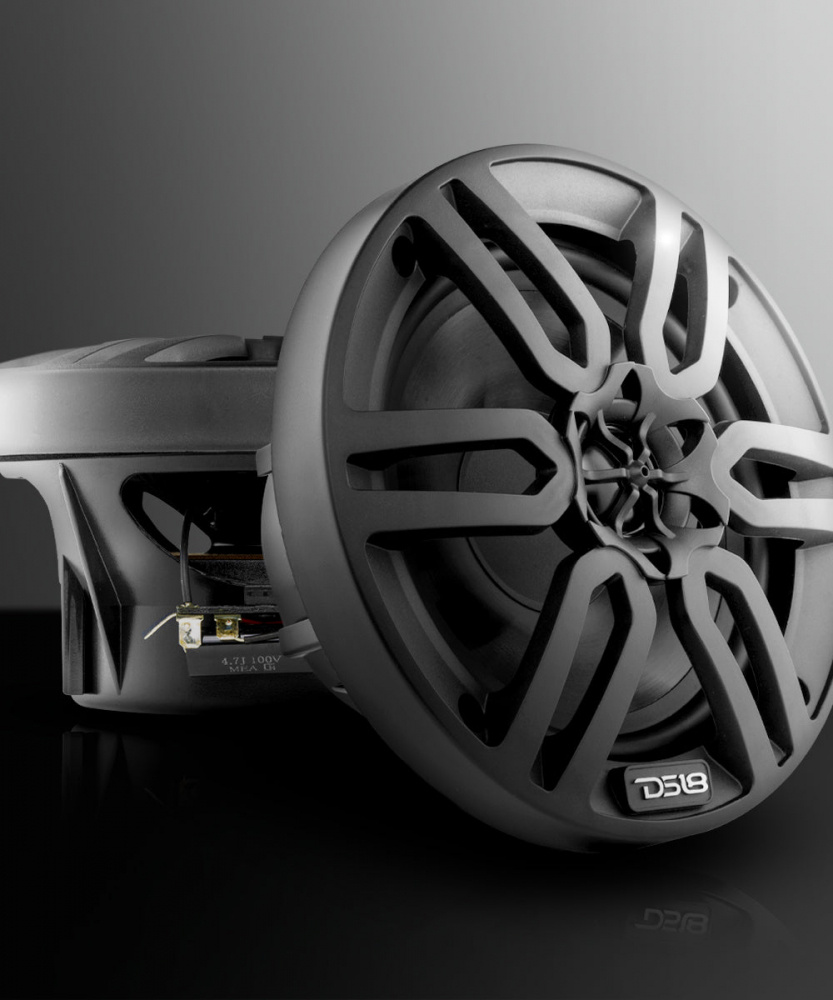 DS18 MP6/BK, sorte 6.5 tommer marinehøjttalere, par