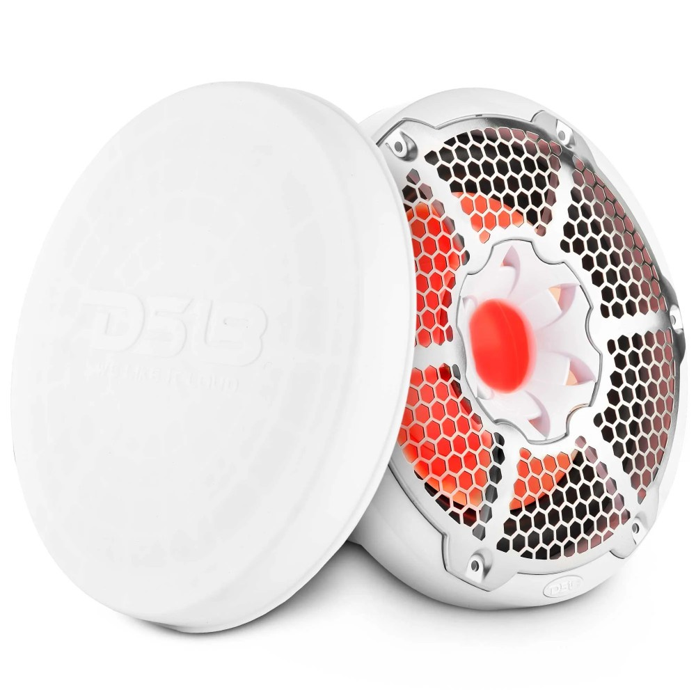 DS18 NXL-10SUB/WH, hvid 10 tommers marinebas med LED, par