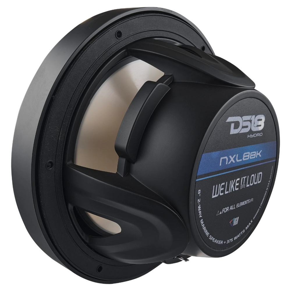 DS18 NXL-8/BK, sorte 8-tommer marinhøjttalere med LED, par