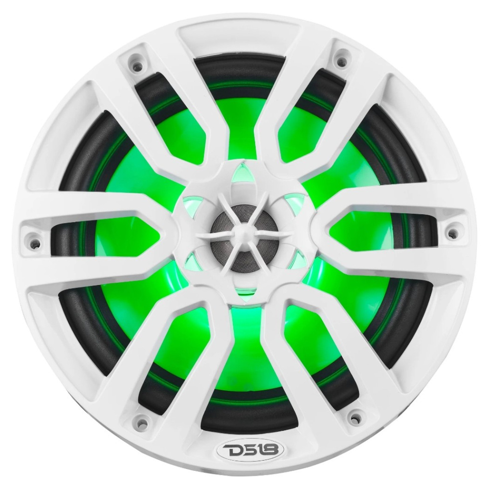 DS18 NXL-8, hvide 8-tommer marinhøjttalere med LED, par