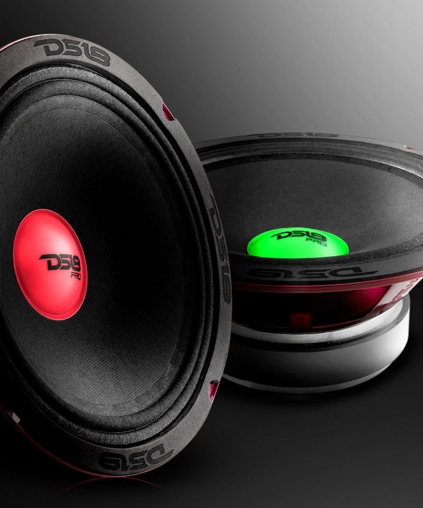 DS18 PRO-X8.4RGBCAP, 8 tommer mellembas med RGB LED-belysning, stk