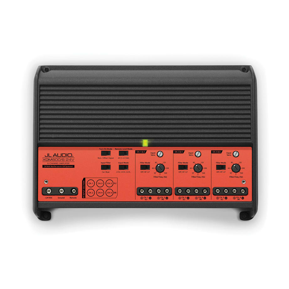 JL Audio XDM600/6-24V, 6-kanaligt 24V forstærker