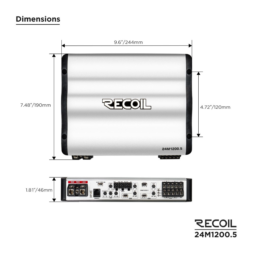 Recoil 24M1200.5, flerkanals forstærker til lastbil