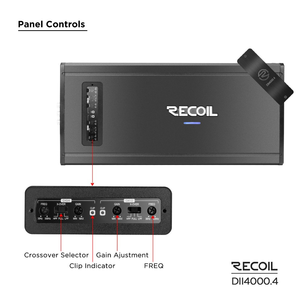 Recoil DII 4000.4, firekanals forstærker