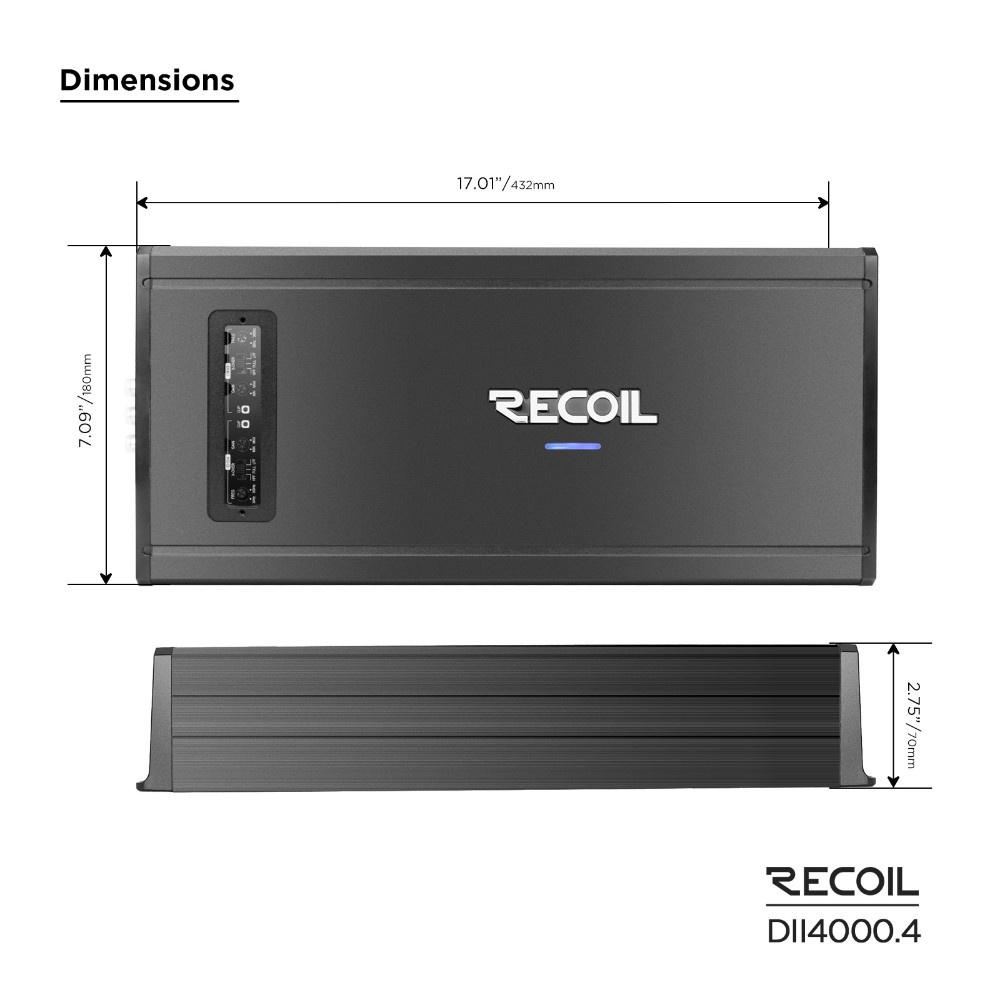 Recoil DII 4000.4, firekanals forstærker