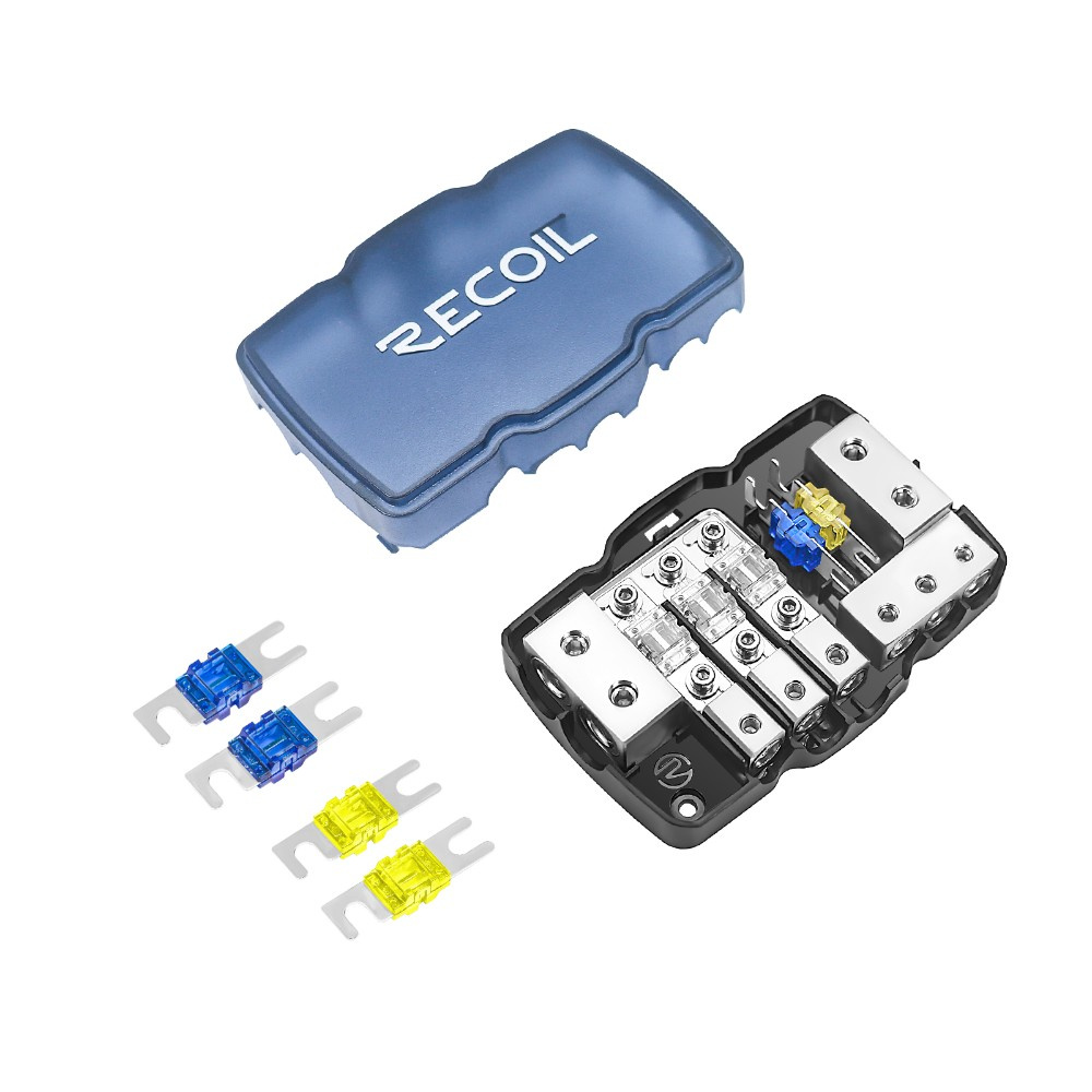Recoil MPG3 Mini-ANL sikringsholder + jordblok 2x50mm² til 3x20mm²