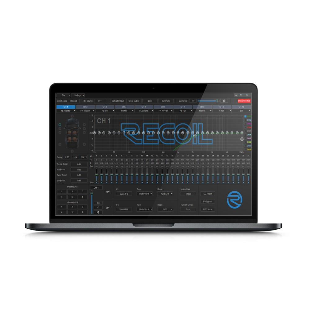 Recoil P610, DSP-forstærker med 10 kanaler