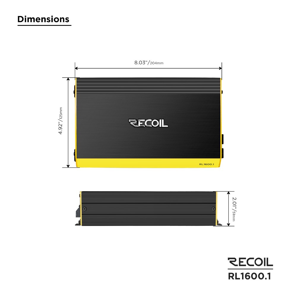 Recoil RL2300.1, monoblok