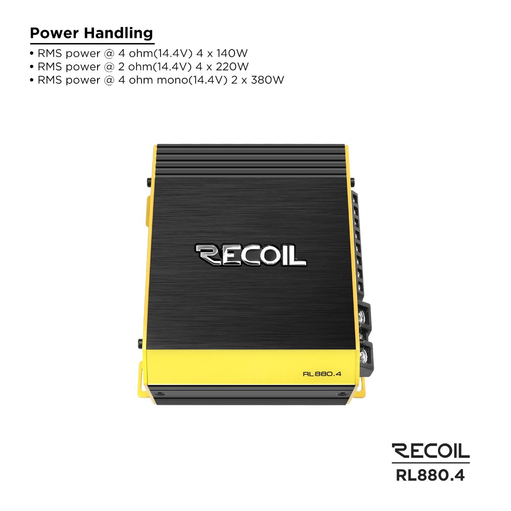 Recoil RL880.4, firekanals forstærker