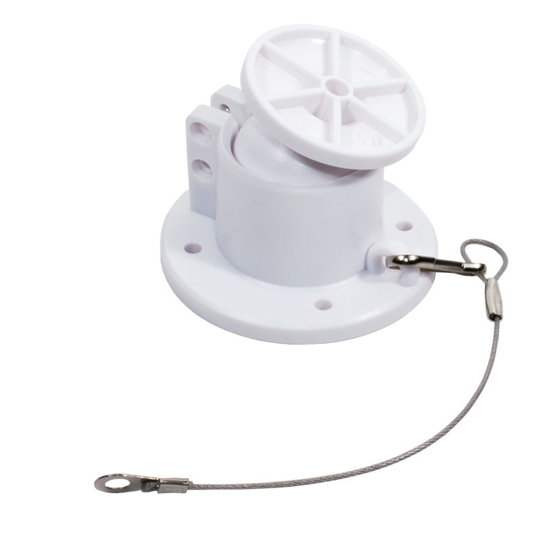 Vridbart väggfäste vit L, styck