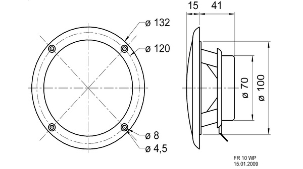 Visaton FR10WP vit marinhögtalare, styck