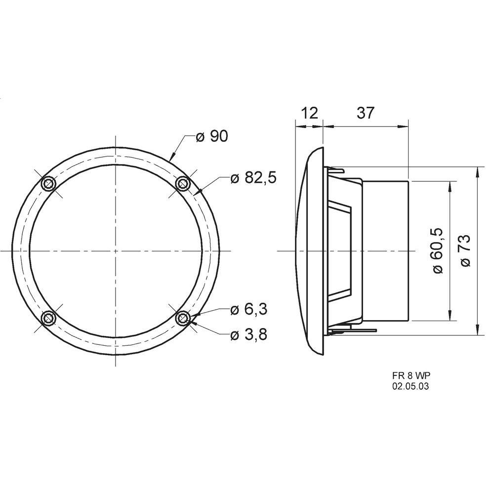 Visaton FR8WP Vit marinhögtalare