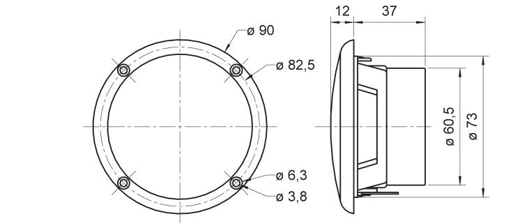 Visaton FR8WP Vit marinhögtalare