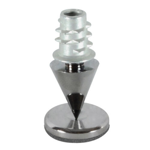 Dayton Audio DSS2-BC, 4-pack med spikes, svart krom