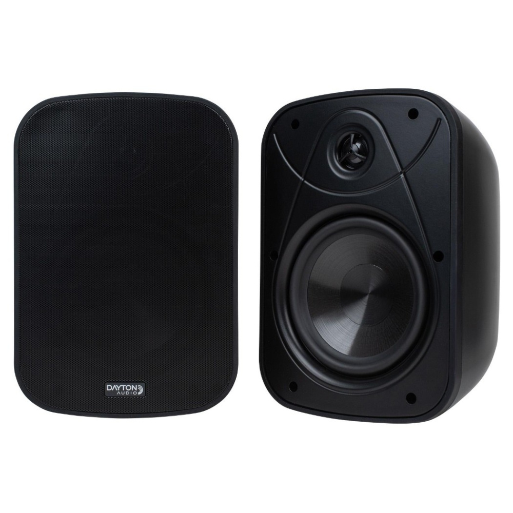 Dayton Audio IO65XP, aktive 6,5-tommers udendørshøjttalere, sort par