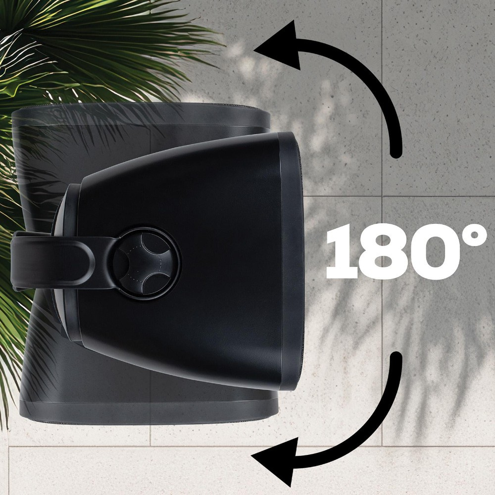 Dayton Audio IO65XP, aktive 6,5-tommers udendørshøjttalere, sort par