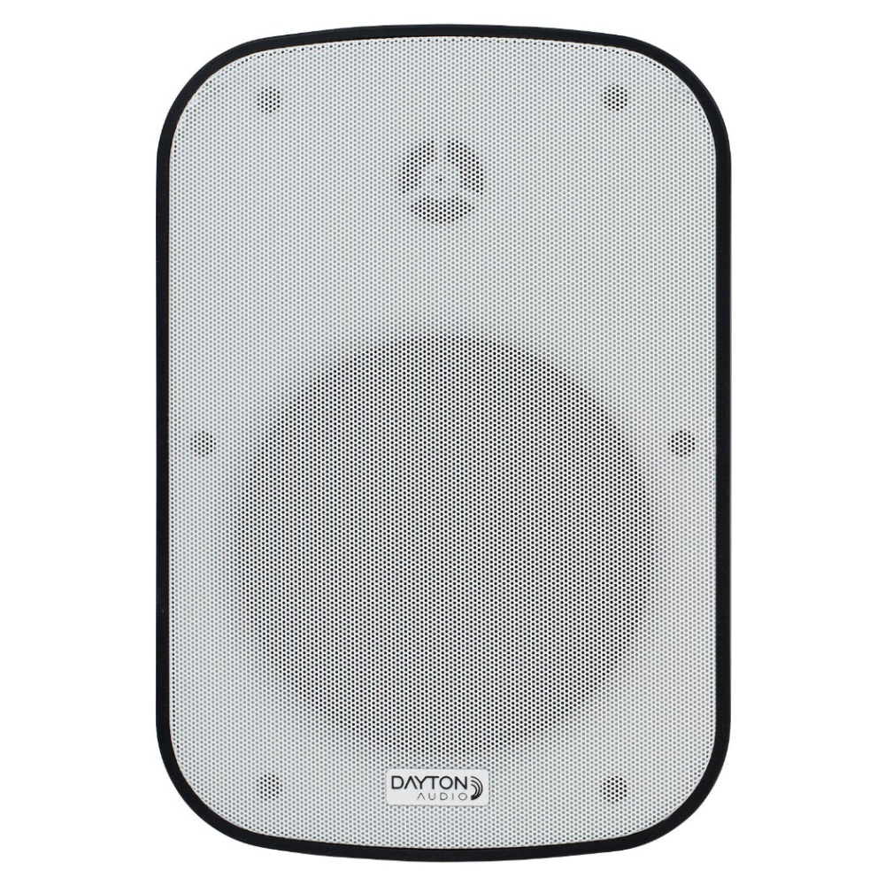 Dayton Audio IO65XP, aktive 6,5-tommers udendørshøjttalere, hvidt par