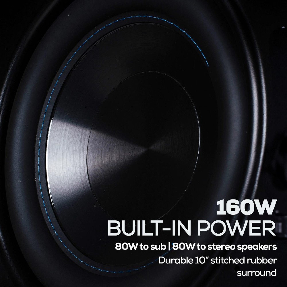 Dayton Audio IOSUBP, 10-tommer subwoofer med 2.1-forstærker og BT