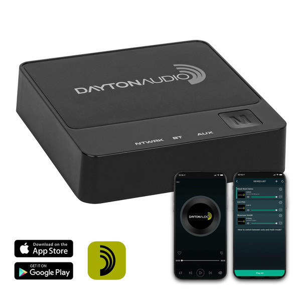 Dayton Audio WBA51, nätverksstreamer med BT & Wi-Fi