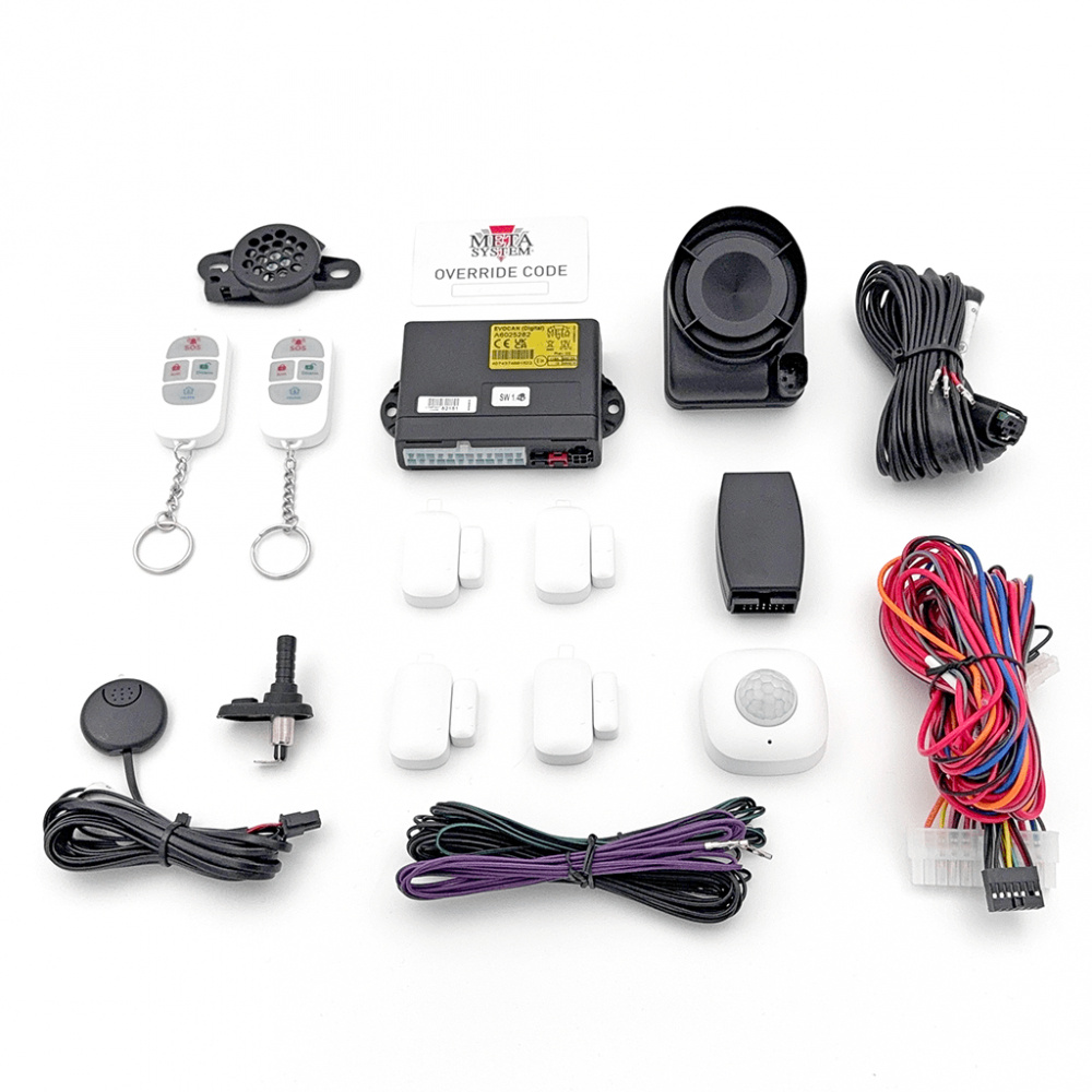 MetaSystem EVOCAN-CAMP, alarm med 4 magnetkontakter og 1 bevægelsessensor