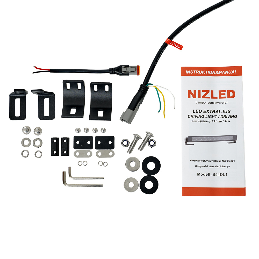 NIZLED B54DL1, 10 tommer / 53.4 cm LED-bar, 54W